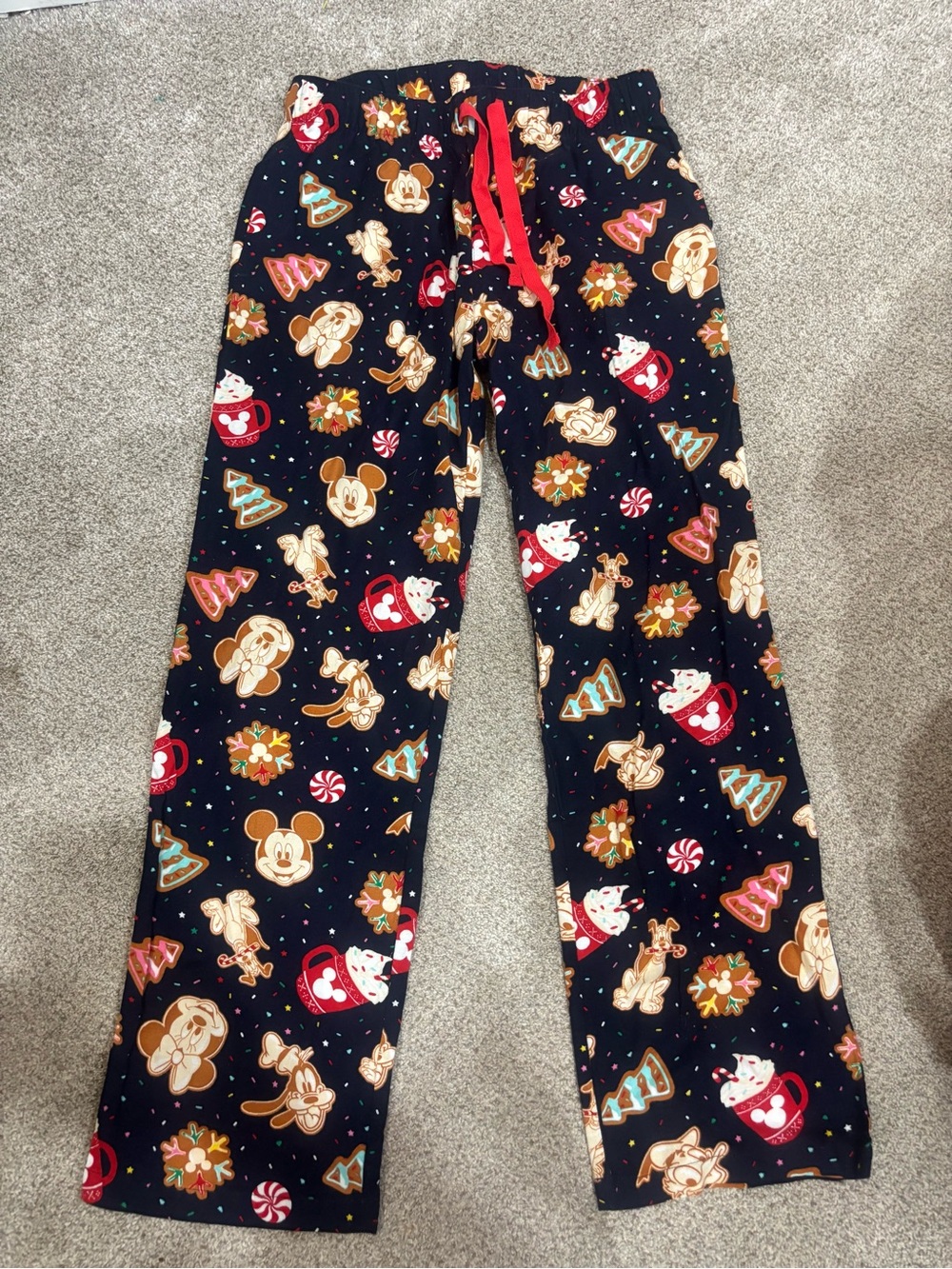 Old Navy x Disney Holiday Family Pajama Pants Mickey Pluto Navy Cotton Lounge